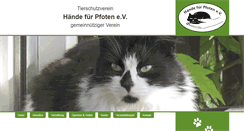 Desktop Screenshot of haende-fuer-pfoten.net