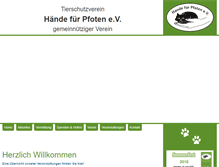 Tablet Screenshot of haende-fuer-pfoten.net